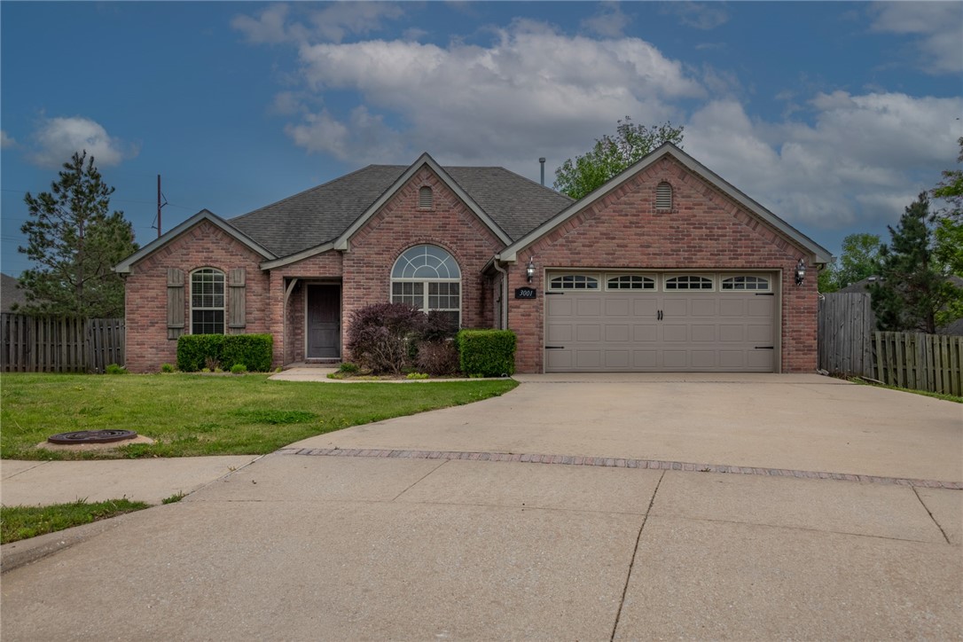Fantastic brick home on cul-de-sac has oversized .28 acre lot with landscaping and beautiful curb appeal! The home has wide open spaces throughout, and you'll fall in love with the gorgeous living room that is open to the kitchen for easy entertaining. Boxed ceilings and beautiful crown mouldings. The gorgeous granite countertops are accented with tumbled tile kitchen backsplash! Stained wood cabinets, something that is harder to find! And you'll love the glass front cabinet that allow you to showcase your beautiful stemware and collections! Stainless steel and black appliances. The home is ready to move in with neutral colors and flooring is in great condition. You'll love the builder's touches with elegant arches and angles. The owner's suite is quite large and you'll fall in love with the elegant ensuite bath! Tons of storage space throughout the home. The community offers a swimming pool, club house, playground and trails! This one will go fast - so don't miss your chance to see this one!