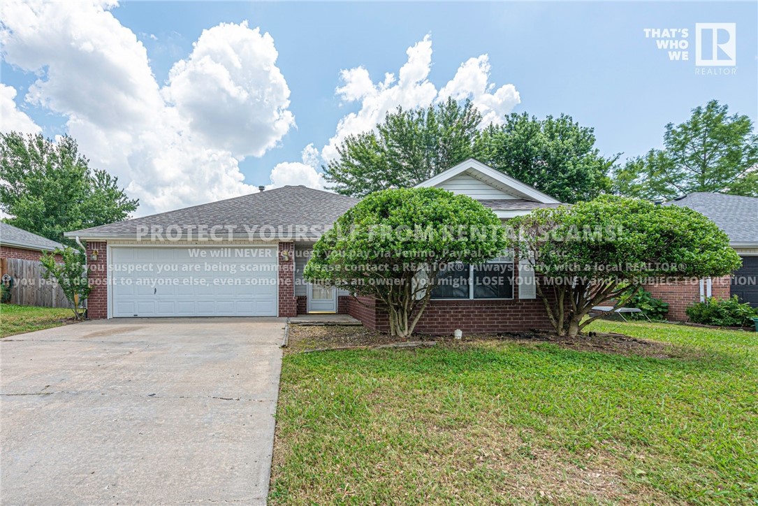 COMING SOON! Available approx. 8/1/25! Check out this beautiful 3 bedroom 2 bathroom home located just minutes away from eateries, trails, schools, and a short drive to the University of Arkansas! This home features LVP flooring in living room, gas log fireplace, a kitchen with ample cabinet space, separated section for eat in dining, and double sink! Check out the primary bedroom with carpet flooring and private ensuite! Don't miss the gorgeous backyard with a privacy wood fence! *Available date may change. Property is tenant occupied - do not disturb the tenant. **Tenant is responsible for all utilities and lawn care/maintenance.