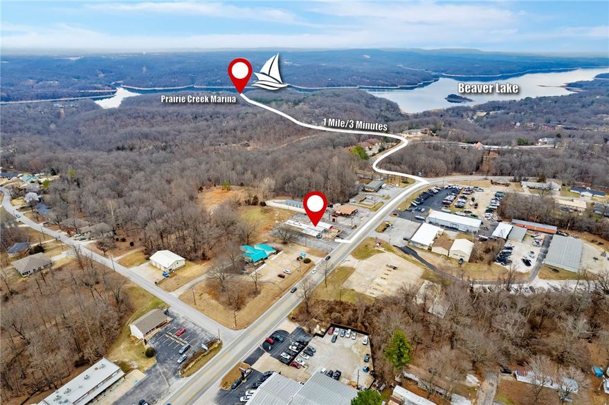 +/- 6,320 SF restaurant/bar space for sale, located directly off of Hwy 12 in East Rogers! Space includes multiple dining/seating areas, two bars, private restrooms, manager's office, and the potential to have a drive-thru window. Also has a patio with two sets of double doors for customers to enjoy their meal outside during the warmer months. Property sits on +/- 1.20 acres, with plenty of room to expand in the back. Located just 1 mile from Prairie Creek Marina on Beaver Lake, which draws in thousands of visitors every year!