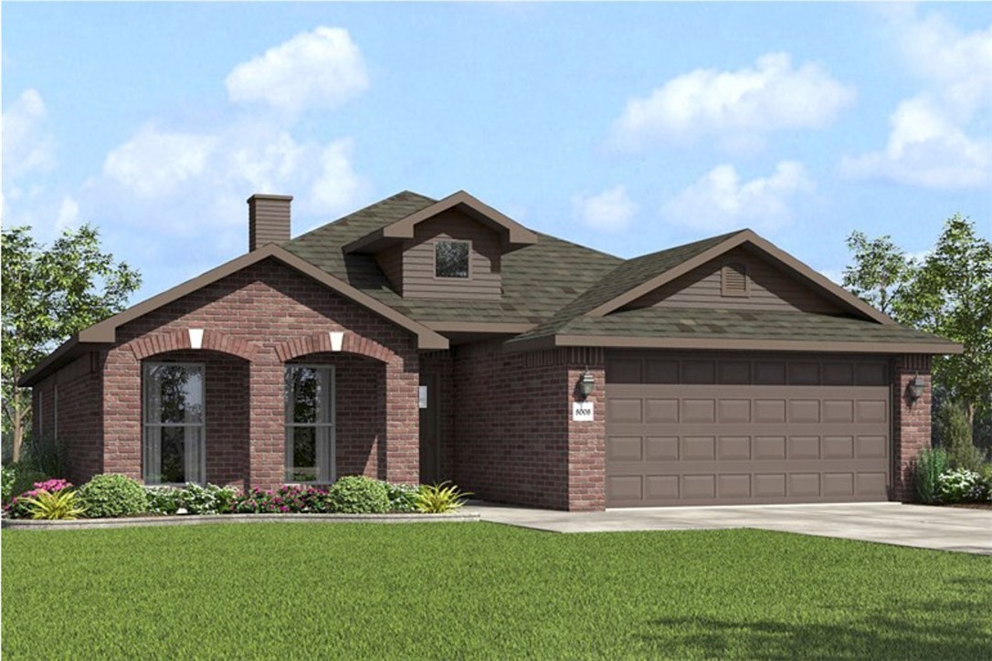 This three bedroom, two bathroom plan series features a timeless brick and stone exterior. Upon entry, this open concept floor plan features 10-foot ceilings in the living area and kitchen which create a spacious atmosphere. In addition, enjoy a corner fireplace in the living area and the privacy and comfort of a large master suite, complete with grand walk-in closet.
Taxes subject to change based on new construction.