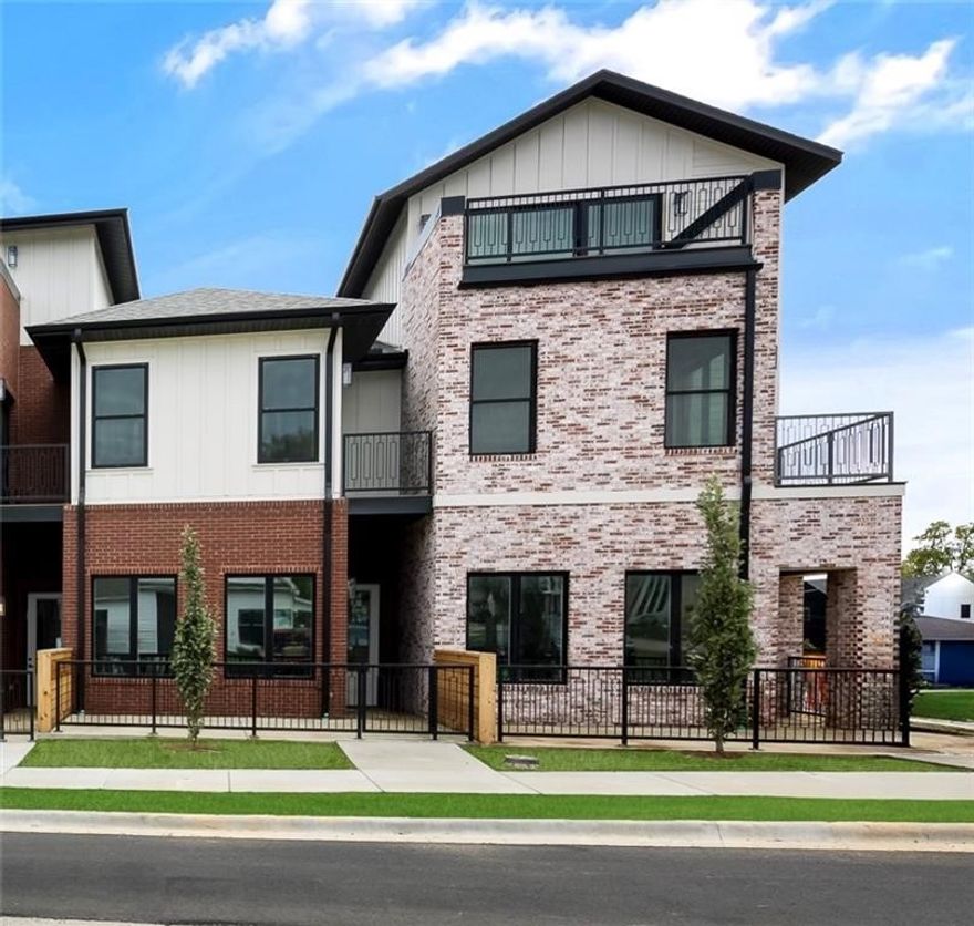 Just blocks away from several Restaurants, shops, taverns and a short 7 minute walk to the Square. This townhome features high ceilings and an elevated designer feel. Kitchen Features a large island and a mix of white oak cabinets with soft grey painted cabinets. Second level features 2 incredible suites with large walk-in closets and large spa like baths. Third level, has a large flex room with a private bath which would make a wonderful primary suite, game room or second living area.