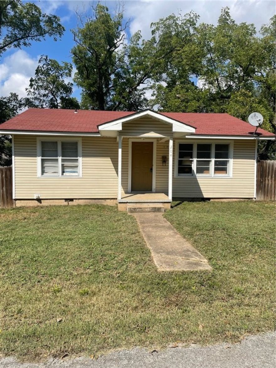 Great opportunity to purchase a starter home or a rental property. 2 bed 2 bath small home being sold( AS IS ) with court approval. Old hardwood floors located under some of the carpet areas. Radiant heat along with a window Air unit. Newer looking water heater. House needs some TLC and could be a great rental property. All personal items and trash will be cleaned out of home prior to closing.