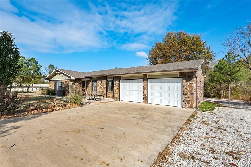 Welcome to 15392 Woods Lodge Road, a beautifully remodeled home nestled on a peaceful .68-acre lot just outside the city limits of Garfield. Enjoy the best of both worlds with serene, country living, while still being only 10 minutes from downtown Rogers. This thoughtfully updated home offers plenty of space & comfort, featuring two cozy fireplaces, abundant natural lighting, & custom built-ins in both the living room & laundry room. The open layout is perfect for entertaining, with double doors in two rooms. Step outside to discover the expansive back patio & raised deck, ideal for relaxing or hosting gatherings. A wraparound driveway adds convenience & extra parking space. With its combination of modern updates, natural beauty, & easy access to city amenities, this home is a true gem.