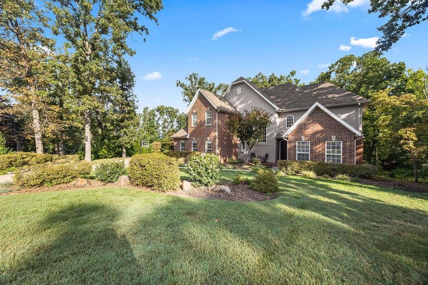 Nearly an acre lot on a quiet cul-de-sac in desirable Stonehenge S/D. This home is move-in ready and built to last. Several high quality updates in 2025 including New Roof with Class 4 Shingles (may qualify for insurance savings!), Gutters, Both HVAC Systems, Air Ducts and Dryer Vent clean out, Interior Paint, New Insulated Garage Doors, and Refreshed/Updated Landscaping.  Plus, new Water Heater and Carpet Replaced in 2024. Home consists of 4 bedrooms, 3 1/2 baths, an office or 2nd living area, large gourmet kitchen. Hardwood flooring on main level. Updated master bath. Private deck overlooking the large wooded lot! Unbeatable location just 3 miles from Coler Mountain Bike trail and minutes from Crystal Bridges, Walmart home office and downtown Bentonville. This home offers peaceful suburban living with quick access to Bentonville's best.