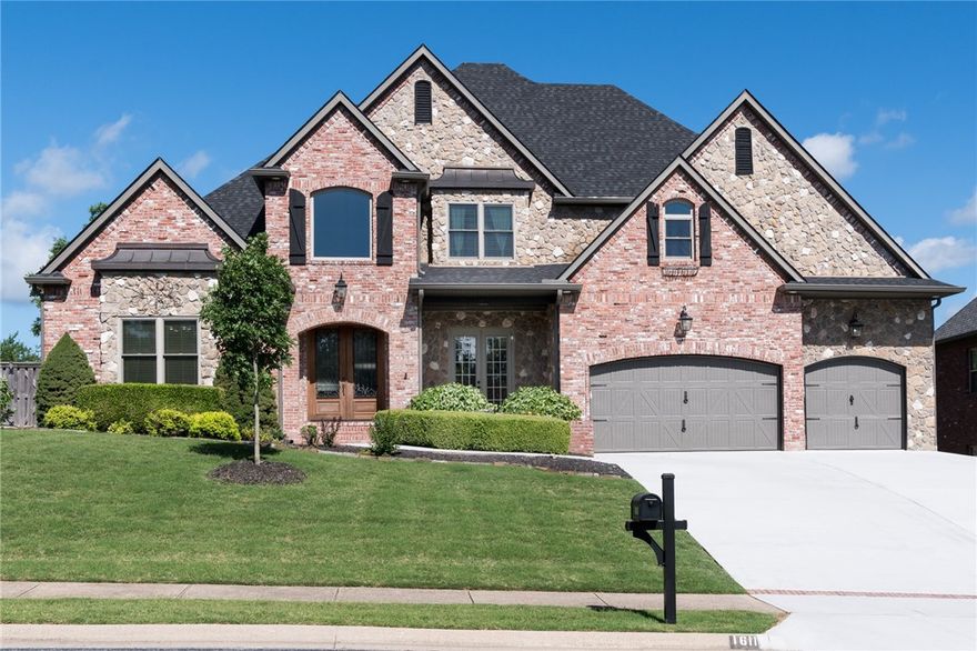 Just listed in Bentonville’s highly desirable Chapel Hill subdivision, this spacious and well-appointed home offers five bedrooms, four and a half baths, a dedicated office, a large bonus room, and a guest suite conveniently located on the main level. Location, Location, Location - Ideally situated near Downtown Bentonville, Memorial Park, Crystal Bridges, the Greenway, and extensive bike trails, this home blends comfort with accessibility. The private backyard is perfect for entertaining, featuring both covered and open-air outdoor kitchen spaces. Full yard irrigation system. Chapel Hill residents enjoy access to a resort-style community pool, clubhouse, and scenic neighborhood trails. Recent improvements include a new roof (2024), updated windows (2021–2024), two HVAC units (2021), two 50-gallon water heaters (2022), a whole-home water filtration system, and fiber internet. Seller also has bids available for interior paint and carpet replacement, giving buyers the opportunity to personalize and make it their own.