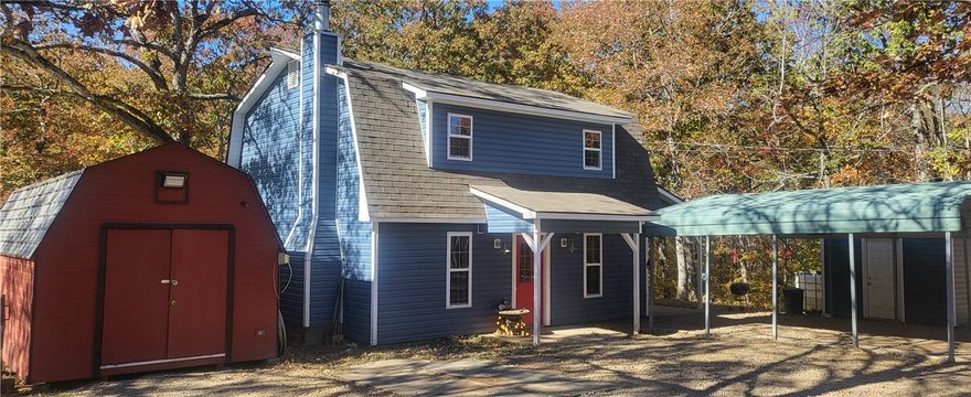 Escape to your own woodland retreat with this cozy two-story, loft-style cabin nestled on 3.24 acres of peaceful, wooded land. Surrounded by nature and abundant wildlife, this property offers endless opportunities for hunting, hiking, and off-road adventures on nearby ATV trails. Inside, you’ll find rustic cedar walls, a wood-burning fireplace, and an open living area that radiates warmth and charm. The layout includes a spacious loft bedroom, a main-level bedroom, one full bath, and a convenient half bath. The kitchen features gas stoves, and the laundry room adds extra practicality. Outside, enjoy an insulated workshop with air conditioning and full electrical—perfect for hobbies or storage. Whether you’re seeking a weekend getaway or a full-time haven, this cabin is the perfect place to relax, explore, and connect with nature.
