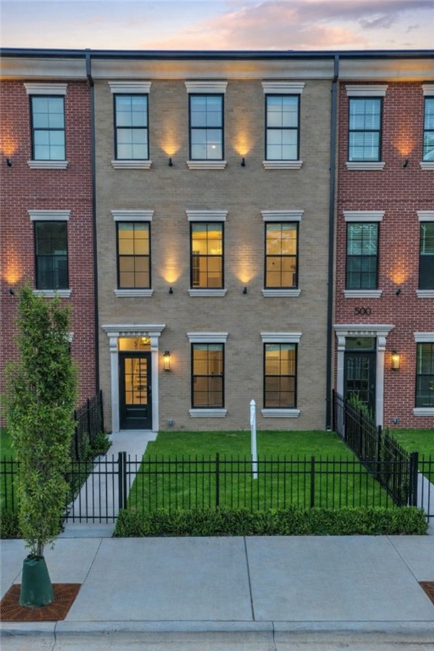 Step into the epitome of luxury and elegance at Oak One, where these Bostonian-classic inspired brownstones redefine upscale urban-living in downtown Bentonville. The Skyline II (3br, 3.5ba, 2183sqft, 2-car garage) exemplifies unparalleled craftsmanship and attention to detail, from the majestic cast stone and classic brick exteriors to the private green space courtyards. Designed for discerning tastes, these homes feature herringbone hardwood floors, towering solid-core custom doors, and bespoke high-end finishes & custom luxury light fixtures. Indulge in the pinnacle of convenience with touches such as Hansgrohe faucets/shower-heads, high-end smart toilets (w/ bidet feature) & mirrors, heated towel racks, and fine appliances throughout. Enjoy a lifestyle of sophistication mere steps away from some of Bentonville's most iconic landmarks such as the Ledger, Pedaler’s Pub, Skylight Theater, the adjacent bike trail and more!