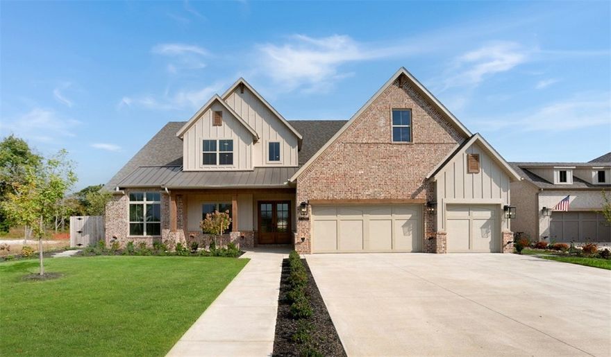 Explore this exquisite home, where thoughtful design meets luxurious comfort. This two-story home greets you with double doors and a 20-foot ceiling for a grand entrance, featuring 4 bedrooms and 3.5 bathrooms. The primary Bd features a large walk-in closet, spa-like bath, enlarged shower with double shower heads & benches. The extended patio with outdoor fireplace provides an escape from the hustle of life. The heart of the home is the open living/kitchen/dining area. The dining room with a vaulted ceiling is surrounded by large windows for natural light. The family room with a cozy fireplace flows into the kitchen, a culinary masterpiece with an oversized island, and walk-in pantry. A spacious laundry room, a powder room are located next to the kitchen & adjacent to the 3-car garage. Upstairs unveils 1 Bd, walk-in closets, and the oversized game room is the perfect place to enjoy games or your favorite movie. This Home is a harmonious blend of elegance & functionality.