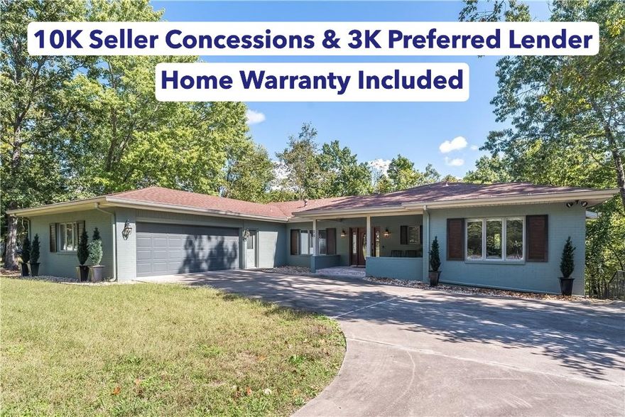 *13K CONCESSIONS + Home Warranty & Priced to Sell* Welcome to The Huskins Home minutes to the 49 & .5 mi from Highlands Recreation for golf, fun & veranda dining! This home has a list of recent updates. A rare find in Bella Vista offering comfort, charm, & flexibility for every lifestyle. 2 levels, 3Bd's, 3.5 Ba's, 4,000+sqft on 1.14acres | 3 parcels; providing you plenty of natural privacy. M Level welcomes you in w/ oversized windows allowing natural light into to every room. 2 Primary Suites, 2 living & dining areas—formal & casual. The kitchen offers ample storage & counter space for all your cooking & entertaining needs, while a sun-filled screened porch creates the perfect place for year-round relaxation. Each level w/ a F.Place, adding warmth & charm. The L. Level has add'l living/ flex space, ideal for hobbies, home office, or guests. Then step outside to a flat backyard + firepit—perfect for evenings of enjoyment.
Price reflects recent appraisal, Roof 2020, HVAC 2022, Newer WHtr. HOME IS WINTERIZED