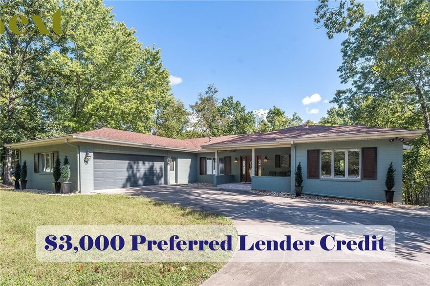 *$3,000 Preferred lender Credit* 
Welcome to The Huskins Home, .5 mi from Highlands Recreation for golf & activities, minutes to the 49 & all NWA has to offer. This home is a rare find in Bella Vista offering comfort, charm, & flexibility for every lifestyle. Originally custom built & recently renovated, there are 3 Beds, 3.2 Baths, 4,000+ sqft, & 1.14 acres over 3 parcels, providing you natural privacy. The M Level has oversized windows allowing natural light to brighten every room. 2Pri. Suites, & multiple living & dining areas—both formal & casual. A spacious kitchen offers ample counter space for cooking & entertaining, while a sun-filled screened porch creates the perfect place for year-round relaxation. Each level features its own F.Place, adding warmth & charm throughout. L. Level has add'l living/ flex space, ideal for hobbies, home office, or guests. Then step outside to the backyard w/ a firepit—perfect for evenings under the stars.
Price reflects recent appraisal, Roof 2020, HVAC 2022, Newer WHtr