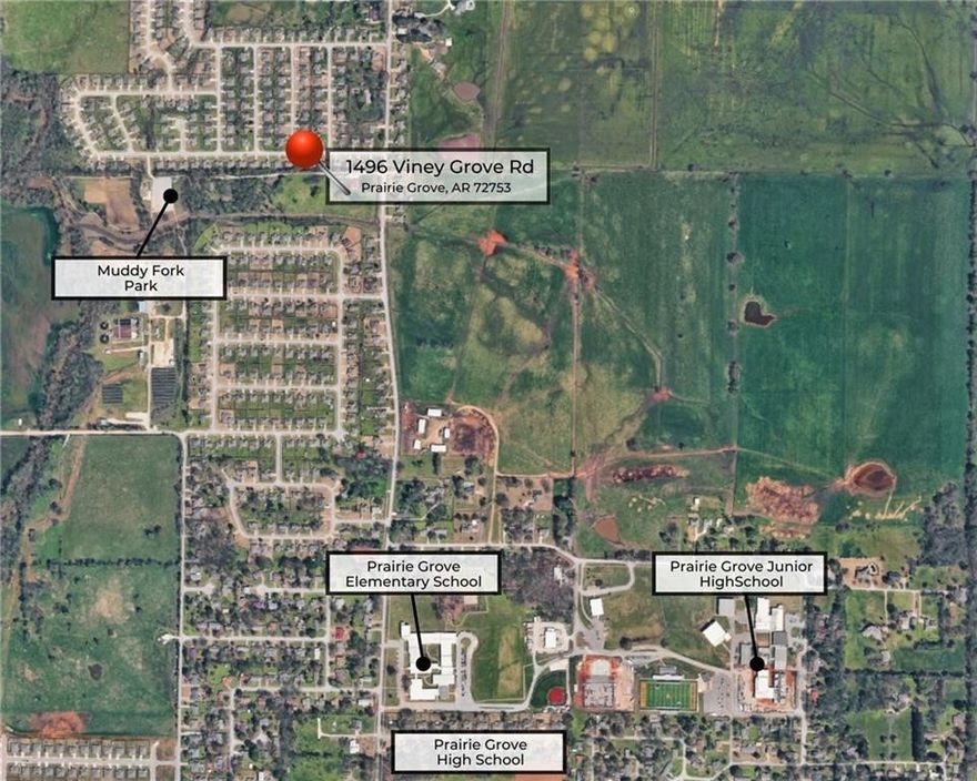 are shovel-ready 6-acre development with water and sewer onsite in the heart of Prairie Grove. With a Certificate of Preliminary Approval for 38 units, this project allows a developer to break ground almost immediately post-purchase. The approved density includes a strategic mix of 6 single-family lots and 8 fourplexes (32 units), perfectly positioned to meet the high demand for rental properties and entry-level housing. This high-upside play features a dedicated easement to Muddy Fork Park and Dog Park, offering private access to premier green space. Unrivaled walkability to all Prairie Grove schools (Elementary through High School). Ideally located within 2 miles of Historic Downtown, Battlefield State Park, shopping, and dining. This is a turnkey opportunity to bypass entitlement delays and capture the growth of the Fayetteville MSA. See supplements for site plans. A premier "build-to-rent" or residential sales play with immediate execution potential. Bring your builders! Reference commercial  MLS 1339235