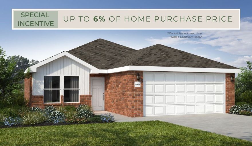 This 3 bedroom, 2 bath 1200 square foot hybrid floor plan
offers the luxury of a brick exterior, with the affordability
of cottage finishes inside. Gather around the spacious
kitchen island with friends and family. LVP flooring
throughout upgrades your home with durability and style.
Enjoy the privacy of a secluded primary suite and a
sizable walk-in closet. This hybrid floor plan is the
definition of affordable luxury, with a modern design that
suits a busy and active lifestyle.

*Taxes subject to change based on new construction.*