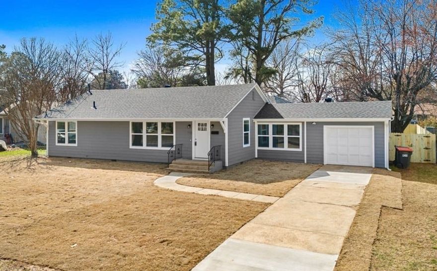 Beautifully renovated home just minutes from downtown Springdale.  This move-in-ready property has been completely updated inside and out, featuring a new roof, Hardie siding, windows, HVAC, water heater, deck, privacy fence and new sod.  The interior has been completely updated as well with new plumbing, paint, fixtures, brand new kitchen and baths and new LVP flooring throughout.  The home offers 3 bedrooms and 2 baths with a spacious open-concept living and kitchen area.  The kitchen features granite countertops, new cabinetry, pantry, stainless steel appliances, plus a convenient bar for extra seating.  A versatile flex room with an attached second bath and laundry is perfect as a 4th bedroom, home office, or hobby room.  Step out back to your brand new deck and large private back yard shaded by mature pine trees.  Don't miss the opportunity to be a part of the thriving downtown Springdale Community.