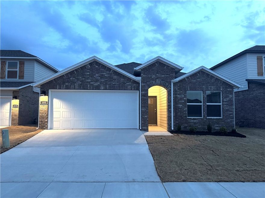 Sold before print! The Lovely Harris plan in The Element, brought to you by D.R. Horton! This home offers 4 bedrooms and 3 full bathrooms! Upon entering, you’ll find a spacious living room and kitchen open to a dining area! The kitchen boasts beautiful quartz countertops, a gas range, and pantry. The primary bedroom features an ensuite with quartz countertops with double sinks and a walk-in shower! This home will have LVP flooring throughout. The exterior will feature brick and Hardie® siding per plan and a covered patio per plan. Homes in this neighborhood are equipped with a programmable thermostat that allows you to effortlessly control your environment with the touch of a button. Landscape package! Garage Door opener! Taxes and parcel number TBD.