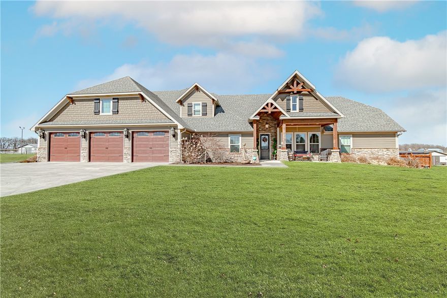Captivating custom built home on 15 acres! Built in 2016, energy efficient, 3D capable movie room with Dolby Atom Sound, formal mother in-law apartment, only 8 miles to Bentonville & so much more! Magnificent exterior featuring a heated lagoon style pool, covered outdoor kitchen, pond, and 4-stall horse barn with solar panels (paying for the entire home’s electric bills)- entertainment lovers will rave at the cost friendly gatherings they can hold. Spacious interior with endless immaculate detail through coffered ceilings, custom cabinets, chandeliers, etc! Enjoy meals prepared in the Chef’s kitchen complete with copper imported sink, granite countertops, and Frigidaire’s professional double door refrigerator. Retractable projector screen in the living room and whole home audio allow for utmost entertainment experience. 5th bedroom is being utilized as a formal office. Do not hesitate to make this one-of-a-kind home yours!