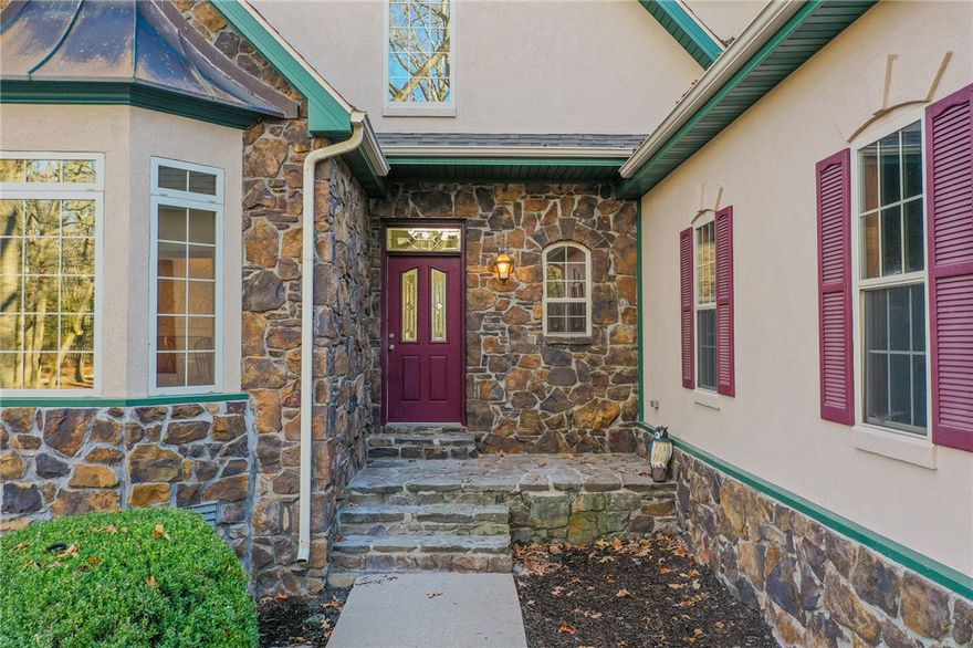Looking for Peace and Quiet? This gorgeous 3 bedroom 2.5 bath home sits in the middle of 55 wooded acres. Home was custom built by Sellers. Large Primary Suite is downstairs and has a luxurious soaker tub.  Recent upgrades include complete kitchen remodel in 2018. Both HVAC systems have been replaced in last 5 years. Roof was replaced 6 years ago. Ozarks Go available. The acreage is mostly wooded. A large metal shop building sits in a cleared area that feels like having your own private park. Come explore the rustic cabin and look for the hidden pond.  Don't miss this opportunity.