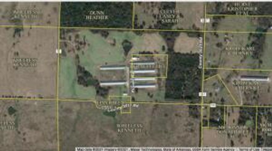 2 unit poultry farm ( turkeys) on 74 acres with residence, home is 3 bedroom , 2 bath, hardwood floors and in good condition , land has 2 ponds partially fenced, improved pastures, poultry houses has newer upgrades, 2 litter sheds, currently with butterball and is a all in and all out farm