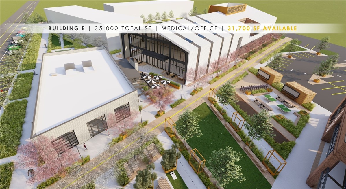 North side 1st floor: 3,900 sf (medical/office) south side 1st floor: 10,600 sf (medical/office) south side 2nd floor: 10,200 sf (medical/office) north side 2nd floor: 7,000 sf (medical/office)
Introducing a new facet to Johnson Square. Welcome to The Warehouse District at Johnson Square, a unique pocket within the larger new urban neighborhood. With a heavy emphasis on art, design, and vibrancy, the Warehouse District creates the heart of the community.
Expected Delivery: Spring 2026 for all available spaces.
Proximity: Minutes from I-49 with easy access to key cities like Fayetteville, Bentonville, and Springdale.
Neighborhood: Located within the vibrant Johnson Square, featuring retail shops, dining, parks, and access to local trails.
Nearby Businesses: Popular nearby establishments include Pizzeria Ruby, Wrights BBQ, Ozark Mountain Bagel Co, and Hail Fellow Well Met.