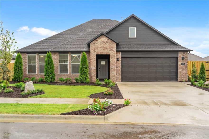 Sold before print! Terrific Truman plan in Goose Creek Village, an impressive subdivision where quality and affordability meet in the heart of Farmington. This home features gorgeous quartz kitchen countertops, stainless steel appliances and a walk-in pantry (per plan). 42-inch upper cabinets with top molding and soft close cabinet doors. Private bedroom one includes a lovely en-suite with quartz counter tops, double sinks, walk-in shower, and walk-in closet. Living room will showcase a beautiful modern Electric Fireplace. These homes feature ceiling fans in all bedrooms and living room! Each home exterior will have brick and Hardie® siding per plan! Covered patio (per plan). Garage Door opener! Taxes and Parcel # TBD. Single-story plans feature Luxury Vinyl plank flooring throughout!