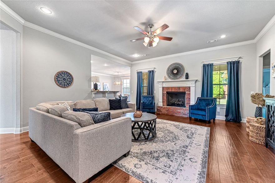 Rogers Move-In Ready Home with Community Amenities You’ll Love! Welcome to 6510 S 49th St, a beautifully maintained one-level home in the sought-after Cross Creek neighborhood in SW Rogers. Offering 4 large bedrooms, 3 full baths, and over 2,000 square feet of living space, this home features an open, light-filled layout designed for both everyday living and entertaining. The over-sized kitchen flows seamlessly into the dining and living areas, complete with cozy fireplace. The primary suite provides a retreat with plenty of comfort and privacy. Three additional bedrooms offer plenty of options- bedrooms, office, or flex space! Cross Creek residents enjoy neighborhood trails, a community pool, tennis courts and a basketball court! Plus, you’ll love the convenient location just minutes from shopping, dining, I-49 and everything NWA has to offer!