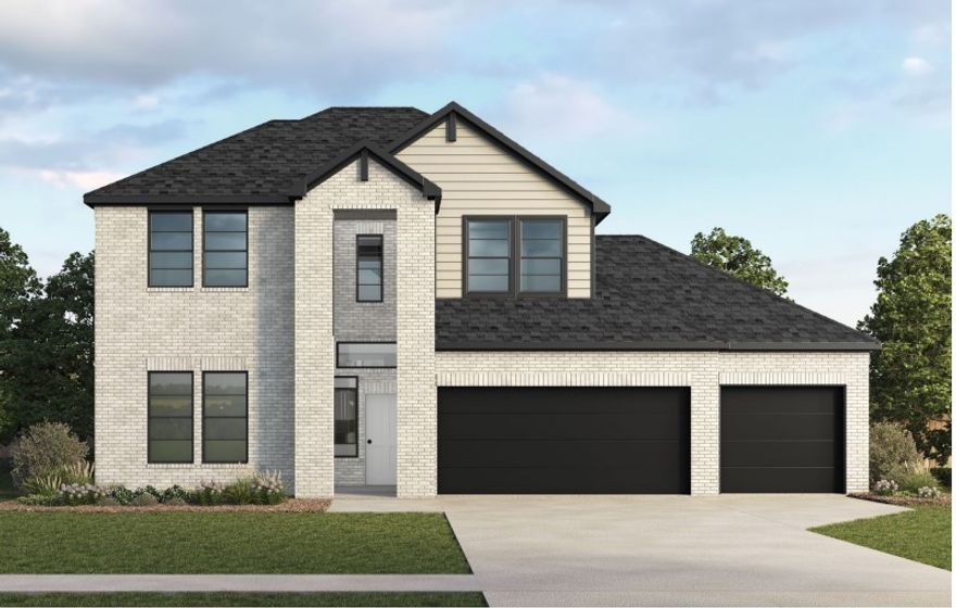 The Seiver Plan in Renley Rae in Springdale, AR! This 2-story plan offers 4 bedrooms, 3 bathrooms, and an upstairs game room! These homes feature engineered wood flooring throughout the first floor, tile flooring in the primary bathroom, and carpet in all upstairs bedrooms and game room. The kitchen features quartz countertops, 42’’ cabinets, black hardware, and a gas range. The living room features a beautiful modern fireplace with a poplar mantle! Fans are included in all bedrooms, living room, and upstairs game room! The primary ensuite will have a walk-in shower, separate tub, and quartz countertops! The exterior of these homes will have 4-sides brick with Hardie® siding (per plan) with a 3-car garage! Each home will have a lovely covered back patio. Taxes, HOA, and parcel TBD. Home is located within Tontitown city limits but has a Springdale address and zip code.