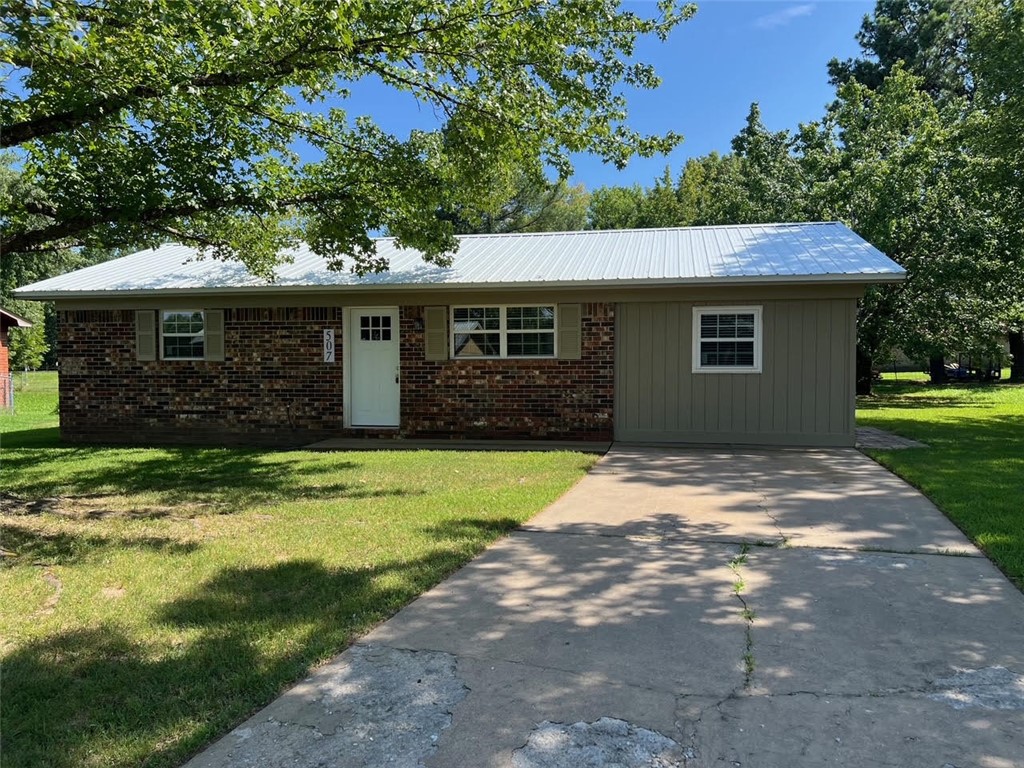Newly remodeled and adorable 3 bedroom home in the city limits of Ozark. New luxury vinyl planking wood look floors throughout most of the home with 2 of the bedrooms offering new carpet ,also new paint throughout this over 1100 sq ft home, all new fixtures New central heat and air unit. Also the Kitchen and living room offer an open floor plan with new kitchen cabinets and appliances that are stainless steel. The split floor plan, offers privacy with the largest bedroom having its own exterior door with side patio and a walk in closet. This Home offers new vinyl windows & a new metal roof. call for your showing appointment today!