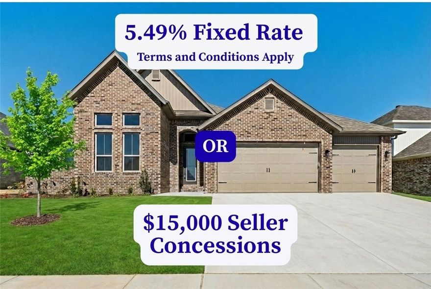 New Construction in a Sought-After Location! The Brampton plan offers a thoughtfully designed open floor plan featuring 5 spacious bedrooms and 3.5 well-appointed bathrooms. The kitchen is the heart of the home, showcasing custom cabinetry, granite countertops, and stainless steel appliances. The primary suite provides a private retreat with a beautifully tiled shower and a large wrap-around closet. Step outside to a covered patio, ideal for both everyday relaxation and entertaining guests. Home is currently under construction with an estimated completion date of mid-February. Photos are of a similar plan and finish. Taxes are based on land only. The builder is offering $15,000 towards closing costs or a rate buydown. Preferred lender incentives available.