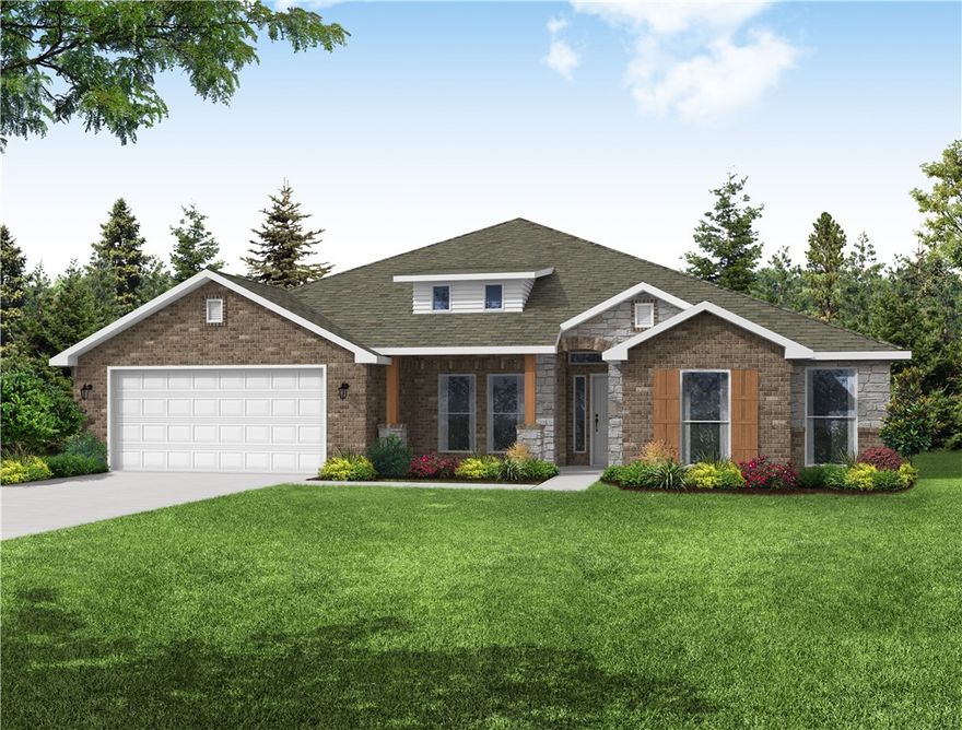 This plan features a 4-bedroom, 3-bathroom with over
2,500 square feet of living space, a formal dining room,
and a spacious family area for plenty of room to play and
dine. The primary suite includes two bathroom vanities,
walk-in closets, and a separate tub and shower. Also,
enjoy the open layout living area and a large single-level
island in the kitchen.
Taxes are subject to change based on new construction.