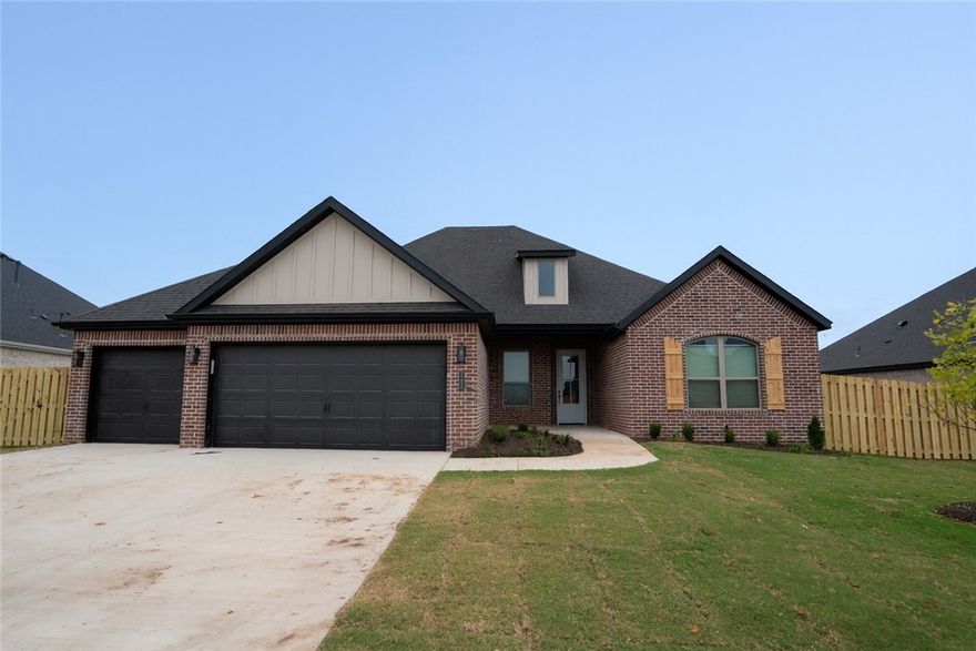 Pea Ridge is quickly becoming one of Northwest Arkansas’s most sought-after communities, and Concord is the perfect neighborhood to put down roots. Welcome to the 2,325 sq. ft. floor plan—a thoughtfully designed home offering 4 bedrooms and 2.5 bathrooms. Inside, you’ll find a dedicated dining area, a cozy breakfast nook, and a spacious living room that flows seamlessly into the kitchen, making it ideal for both everyday living and entertaining.The primary suite features a generously sized bedroom and a spa-like ensuite with a soaker tub for relaxation. On the opposite side of the home, three additional bedrooms share a full bathroom, with a convenient half bath located off the kitchen and laundry room.Additional highlights include a 3-car garage for ample parking and storage, plus a covered back patio with a fireplace—perfect for enjoying Arkansas evenings year-round.