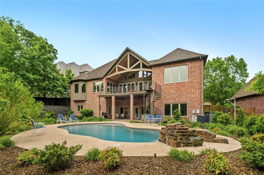 DREAM BECAME REALITY. First time on market: expansive home w/ saltwater pool, chef kitchen, dual master suites, & easy access to CB and trail system. You’ll love view overlooking heated pool watching everyone splash around. Enjoy cooking- gourmet kitchen -6 burner cooktop, 2 ovens, large prep island & pantry for meal prep. Main level also boasts of 2 masters, guest bed, main level media, butler pantry/ kitchen office & serving bar. Spacious laundry with pet shower. Downstairs for entertainment and your imagination. Prep pool day in downstairs bar area. Pool changing area with lockers, indoor & outdoor living, 2 bed 2 bath, second media room perfect for late night movies, office, safe room, & more. Additional 2194 SF heated & cooled flex space not included in total SF.