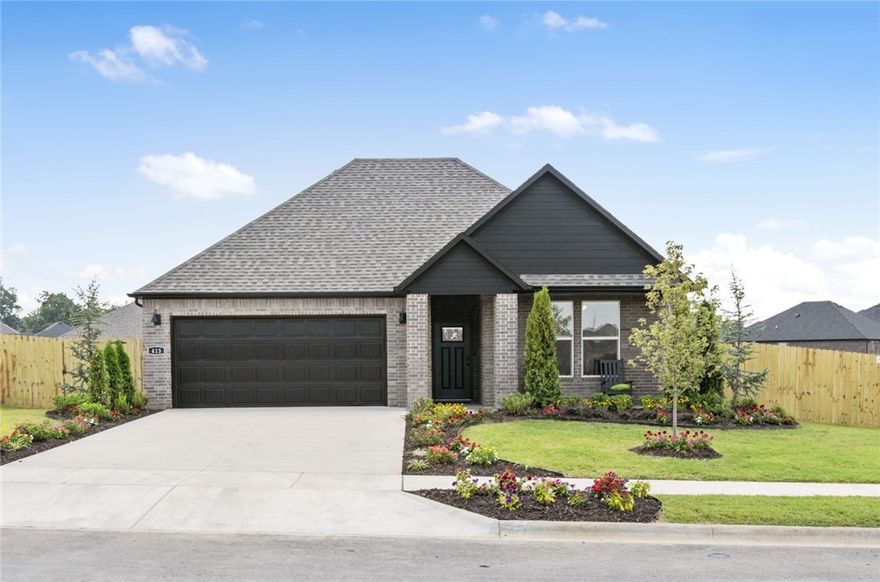 Sold before print! Lovely Lakeway plan in Goose Creek Village, an impressive subdivision where quality and affordability meet in the heart of Farmington. This home features gorgeous quartz kitchen countertops, stainless steel appliances and a walk-in pantry (per plan). 42-inch upper cabinets with top molding and soft close cabinet doors. Private bedroom one includes a lovely en-suite with quartz counter tops, double sinks, walk-in shower, and walk-in closet. Living room will showcase a beautiful modern Electric Fireplace. These homes feature ceiling fans in all bedrooms and living room! Each home exterior will have  brick and Hardie® siding  per plan!  Covered patio(per plan). Garage Door opener! Taxes and Parcel # TBD. Single-story plans feature Luxury Vinyl plank flooring throughout!