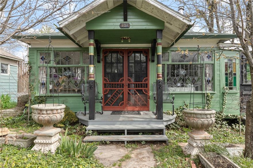 Tucked into a convenient Harrison location, this 2 or 3 bedroom, 1.5-bath home offers 840 sq ft of efficiently designed living space. Inside, you’ll find a brand new kitchen update complete with granite tops, backsplash, new cabinets and appliances! You will love the original hardwood floors throughout most of the home, the stained glass windows, eclectic light fixtures and the flood of natural light from all the windows.  Step outside and you’ll see what sets this property apart—fully fenced backyard (brand new privacy fence),  4 peach trees, 2 Honeycrisp apple trees, figs, 3 Bing cherry trees, apricots, mulberry, blueberries, strawberries, blackberries, raspberries, grapes, gooseberry, and elderberries. Established landscaping includes lilac, azaleas, clematis, hostas, poppies, black iris, red dogwood, Japanese and red maples, plus herbs and an above ground pool!  Alley access with a 120-year-old gate, a storage building and boujee chicken coop. This is a must see!