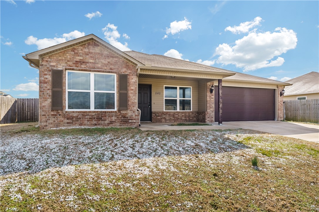 Newer Home In New Subdivision! Fridge & Washer/Dryer Included! 4 Bedroom, 2 Bath; Split Floor-plan. Open Living Area. Kitchen w/ Pantry; Eat-in Dining. Master Suite w/ Dual Vanity; Walk-in Closet. Covered Front Porch. Nice Back Yard w/ Patio Overlooking Wide Open Spaces - No Homes Behind. Whole Home Blind Package; Ceiling Fans In Living & All Bedrooms. Check This One Out Today! Np Pets Allowed.. Background and credit check required