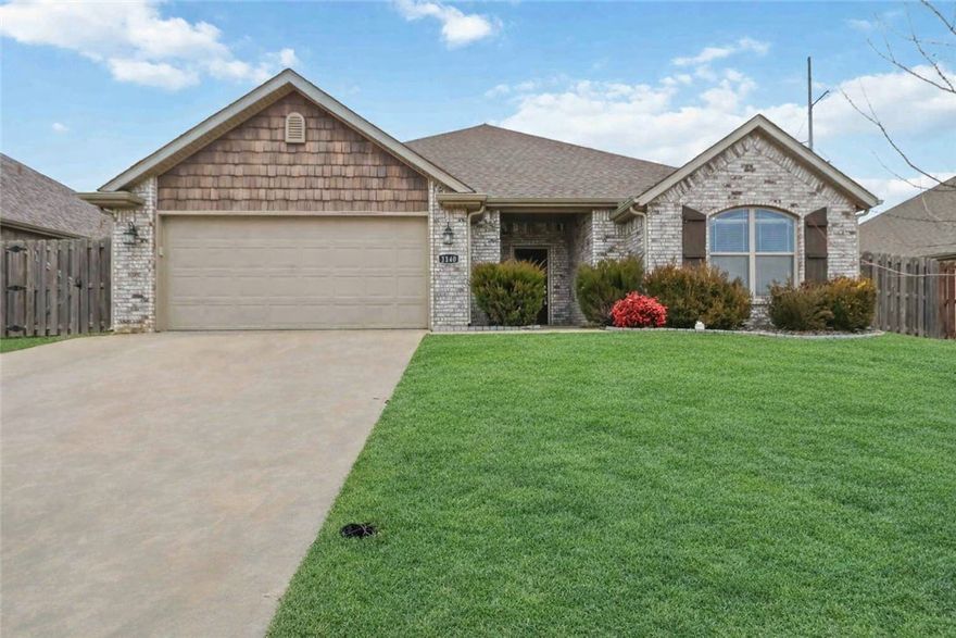 Welcome home to this beautifully crafted 3BR/2BA residence offering 1,600 sq ft of thoughtfully designed living space. Quality shows throughout, from solid construction to carefully selected finishes that ensure long-lasting comfort and peace of mind. The spacious primary suite provides a private retreat, while two additional bedrooms offer flexibility for family, guests, or a home office. Two full baths add everyday convenience. Ideally located, this home sits near Seba Road Bike Park—perfect for outdoor enthusiasts—and is just minutes from Bentonville West High School, making daily routines effortless. This growing corner of Northwest Arkansas blends small-town charm with modern convenience, giving you the best of both worlds. Whether relaxing at home or exploring nearby trails, life here simply feels right. Schedule your private showing and see why this could be the perfect fit