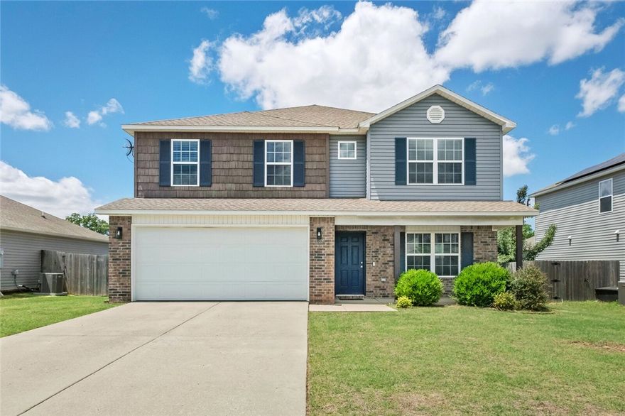Located in the quiet Kerelaw Castle neighborhood on Bentonville’s west side—close to downtown yet tucked away—this well-maintained, one-owner home offers spacious living with a flowing 2-story floor plan. The open-concept kitchen and living areas are perfect for entertaining, featuring white cabinets and granite countertops. The large master suite includes walk-in closet and an oversized shower. Upstairs you'll find 3 generously sized bedrooms and a HUGE bonus room—ideal as a second living space or playroom. Enjoy low electric bills thanks to SOLAR PANELS. The backyard offers great space for relaxing or playing. No HOA! This home is in a fantastic family-friendly neighborhood with top-rated schools. You’re not just buying a home—you’re investing in the Arkansas lifestyle at its best.