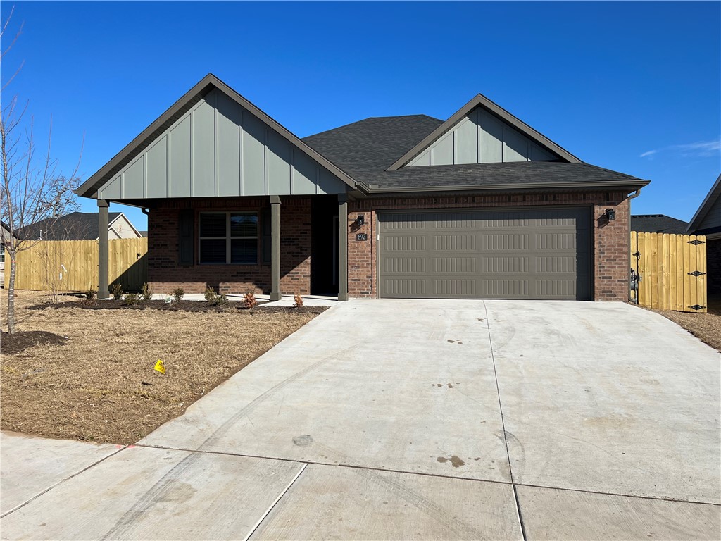 Beautiful new home. Three bedrooms/2 baths with a split floor plan. Granite counter tops in kitchen with pantry and stainless steel appliances. Corner lot with a large fenced yard. Gas Log Fireplace. Open floor plan. Covered patio. A small dog could be negotiable with a $1000 non-refundable pet fee if you have references for the pet.