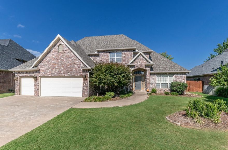 OPEN HOUSE 8/12/25 FROM NOON-4PM. Welcome to this impeccably maintained 3,614 sq ft brick home in College Place in Bentonville. This home is less than 2 miles from the new Walmart Home Campus & features 4 spacious bedrooms, 3 full bathrooms, formal dining room, & large breakfast nook off a dream kitchen w/tons of counter space. The layout also features a butlerās pantry & walk-in pantry. A cozy hobby room sits just off the master bathroom, while the separate office offers the perfect work-from-home setup. Retreat to your private master suite on the main level featuring spa-style jetted bathtub, large walk-in shower and 7 x 16 walk-in closet. Three-car garage complements the sprawling floorplan, ideal for vehicles and hobbies. The large living area features vaulted ceilings and a gas-log fireplace. Step out back and enjoy your huge patio, with a large area covered and another large area uncovered, and a landscaped backyard with extra storage building.  Donāt miss this exceptional blend of elegance and functionality!