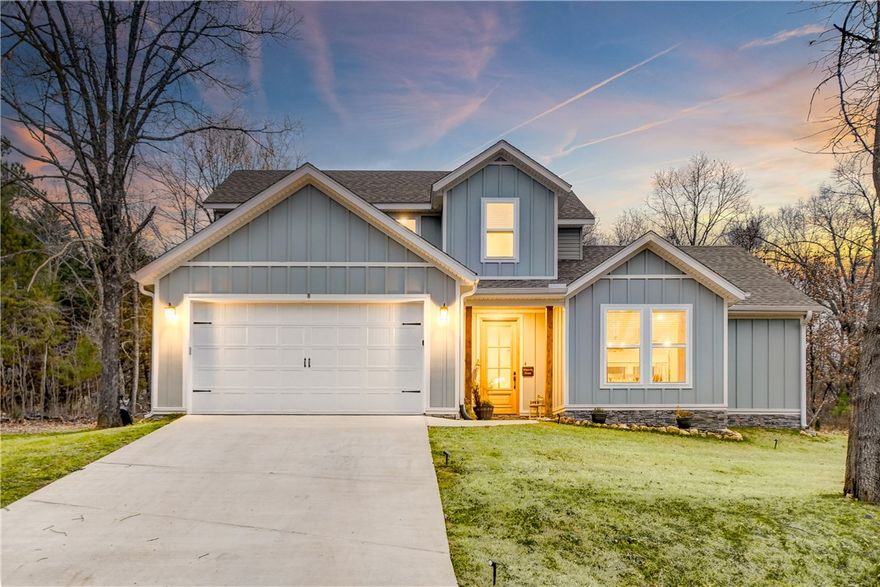 Discover serenity in Bella Vista: Your Dream Home Awaits at 8 Boswell Circle, nestled on a spacious 0.34-acre lot with a large, flat backyard perfect for playdates or peaceful evenings. This immaculate 2022-built gem spans 1,985 sq ft of pure elegance, boasting 3 bedrooms, 2.5 baths, and a versatile office/study—designed for modern living with tasteful, gorgeous finishes inside and out, including stainless appliances, granite countertops, and an appealing stone fireplace surround.Retreat to the large private primary suite, featuring a luxurious stand-alone soaking bathtub. Step onto stunning wood floors and ascend the beautiful staircase to your private oasis—no neighbors behind or on either side for ultimate tranquility. The adorable dining area sets the stage for cherished family gatherings.Priced to sell, this rare find blends luxury, privacy, and charm. Schedule your tour today—your forever home is calling!