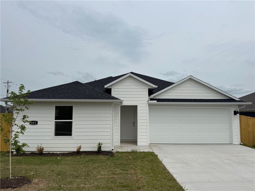 Fabulous Fargo plan in Selah Meadows, our newest home community situated in the heart of Prairie Grove.  Each home in Selah Meadows is meticulously crafted with attention to detail, creating a space that feels both luxurious and welcoming.  From the moment you walk through the door, you'll be greeted by modern features and spacious layouts that cater to every lifestyle. Our homes boast premium finishes and thoughtful designs, ensuring that you'll be stepping inside your own personal oasis. These homes will be complete with LVP flooring throughout, wood shelving in all closets, pantry and utility room.  Kitchen will have granite counters, 36-inch cabinets, stainless steel appliances! Ceiling fan in Living room and Bedroom One.  Bedroom one bath will have granite kitchen counters, double sinks, and a walk-in shower. Home will have a Garage Door Opener, and a Landscape package. Home will have Beautiful 4 Sides Hardie Siding ®.