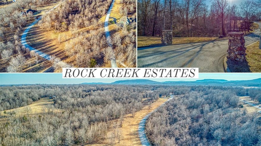 Discover the opportunity to build in Rock Creek Estates—where space, setting, and location come together. These generous lots offer room to design a home that fits your lifestyle, surrounded by well-maintained, executive-style properties on acreage. Tucked on the north side of Harrison, you’ll enjoy a quieter setting without sacrificing convenience, with an easy drive to town and quick access toward Branson. Multiple lots available, giving you flexibility to secure the right fit. Covenants and plat information are available in MLS documents—reach out to your agent for full details.
