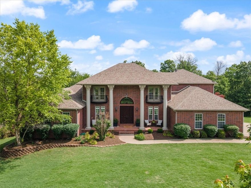 This stunning home is nestled on 10 private acres of land in the sought after Summerwood Subdivision. Upon entering, the grandeur of the interior is evident with a curved staircase and soaring ceilings reaching 20 feet. Similarly, the great room has vaulted 22’ ceilings, tons of natural light, and a wood burning fireplace. The chef's kitchen has double ovens, an island, granite countertops, and a walk-in pantry all overlooking a beautiful screened-in porch. The primary bedroom is a relaxing retreat featuring a fireplace, private porch, and an office. The main floor also boasts a guest room with an en suite bathroom and a spacious second living area with wainscoting trim. The upstairs features two generous sized bedrooms, one with an en suite bath and the other with a Murphy bed allowing the space to double as a bonus room. A media room that could double as a Mother-in-law suite finishes out the second level. Other amenities include a 3-car garage, sprinkler system, home generator and wiring for Starlink Internet.