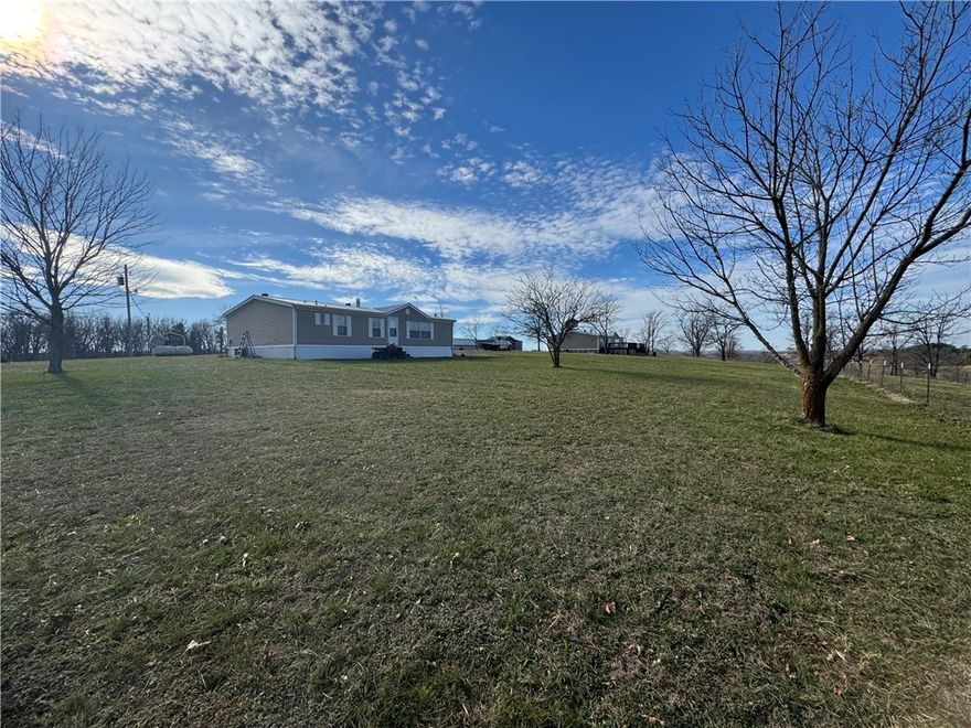 Exciting opportunity to seize TWO homes on a sprawling 1.98-acre plot in Omaha, AR! BOTH residences are stunningly crafted manufactured homes sitting on a 6 inch concrete pad with 3 bedrooms, 2 baths, expansive layouts, in each home ultimate privacy, and breathtaking views. Recently refreshed with modern upgrades including fresh paint and new flooring, these homes are a goldmine for savvy investors or those seeking multi-family living. The dynamite deal allows for the potential of separately purchasing one home, adding an explosive level of flexibility. Don't delay in experiencing the thrill of owning two phenomenal homes in this prime location, offering limitless possibilities and endless excitement!