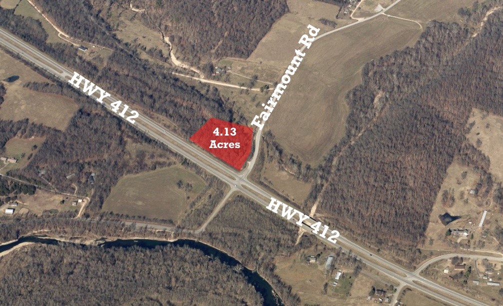4.13 Acres on the corner of Hwy 412 and Fairmount Rd East of Siloam Springs.