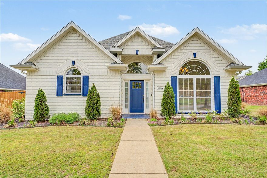 This splendid 3 bed/2bath home is located in the desirable Har-Ber Meadows! The fantastic floor plan offers a large eat-in kitchen, spacious living room with fireplace, and flex room off the foyer that could be a formal dining, office, or bonus space. The kitchen has Frigidaire Professional appliances (refrigerator conveys!), granite countertops, under-cabinet lighting, a breakfast bar, pantry, & an eat-in dining area. Primary bedroom has tray ceilings and crown molding, along with an updated bathroom & a large walk-in closet. Two additional bedrooms each feature walk-in closets, & the guest bathroom includes a dual vanity. Exterior features include a screened-in porch, a flagstone patio, & architectural downlighting. Recent updates include new roof (2025) & interior paint (2025). Residents have access to a pool, clubhouse, playgrounds, fishing ponds, a ball field, and a disc golf course. Walking distance to Bernice Young Elementary and Har-Ber High School.