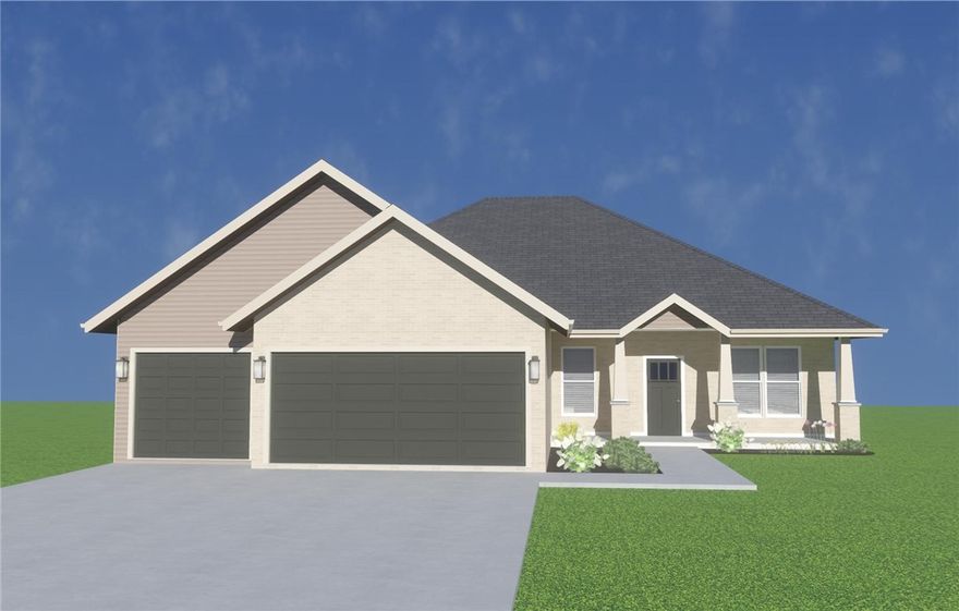 Welcome to Spring Creek Farms, located in the heart of NWA (Cave Springs/Elm Springs). There is something for everyone! A pool, playground & walking trails will be coming in phase 3. Shaw Elementary is just steps away. Enjoy pickleball, tennis, walking trails & more at nearby Shaw Park. Hurry to pick your favorite floor plan & finishes. Call for more details & options available. The Hamilton Plan is a one-level, 4-bed, 2-bath layout designed for modern living. Features include: 3 car garage, open floor plan, vaulted ceiling with beams, a gas log fireplace, soft close custom cabinets to the ceiling, gas range with fully vented hood, built-in microwave & a nice sized pantry in the kitchen. The primary suite features a walk-in shower & a free-standing bathtub for the ultimate spa-like experience. A large back covered patio is complete with internet & gas hookups, ready to entertain.