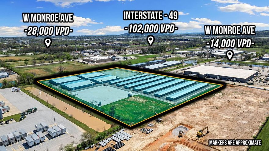 Opportunity to own Self Storage Facility. The property includes 348 Climate Controlled Units, 343 Dry Units and 75 RV/Trailer spots. 200 Townhomes will also be build adjacent to this property for a built in customer base. Easy access to I-49 and centrally located to reach all of NWA. This is an amazing location with great traffic!
