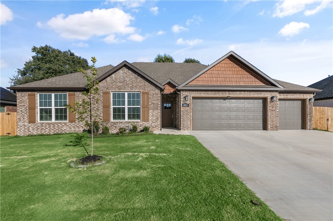 Welcome to your next home. this 4 bedrooms, 2.5 bathrooms, and a Three car garage! The open kitchen will include a gas range with a real hood vent, granite countertops, a sink overlooking a window, and a large island that makes entertaining guests or elaborate baking projects a breeze! The living room features a corner fireplace, and the master suite will has its own private bath with a soaking tub and walk-in shower. Refrigerator, washer and dryer included. Background and credit check required