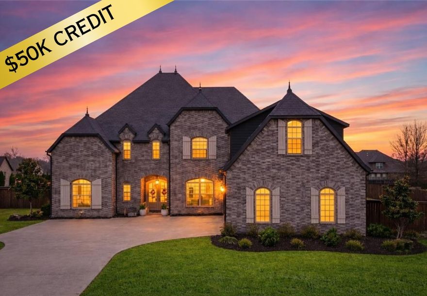 Seller offering $50k credit! Remarkable custom builder's home where craftsmanship and designer details meet effortless luxury living. Every inch of this 5,000+ sq. ft. masterpiece is thoughtfully appointed, from the spacious eat-in kitchen with oversized pantry and custom Butler's Pantry, to the primary suite retreat with its abundant windows, and rolling-ladder closet built for real life. A dedicated Media Room and sprawling Bonus/Rec Room with wet bar anchor the home's entertainer credentials. Four bedrooms with a total four and a half baths give you an ensuite in every bedroom.This three-car garage and premium lot is in one of Cave Springs' most sought-after large-lot communities! Step outside to outdoor living that matches the interior's feel and look complete with auto shades across the patio.  There's also a tornado shelter built into the garage! This rare Ridgewood home brings both the WOW and the warmth of this special community! New outdoor kitchen, updated flooring, updated kitchen, and 2 new HVACs.