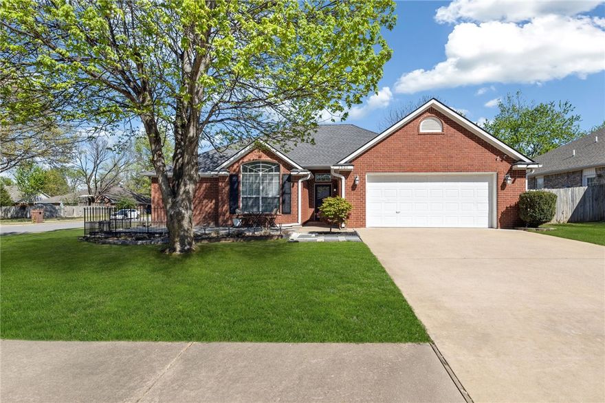 Located in a well-established Bentonville neighborhood, this all-brick home offers a functional layout on a desirable corner lot. The split floor plan provides added privacy, featuring 3 bedrooms and 2 bathrooms designed for comfortable everyday living. The spacious living area creates a welcoming central gathering space. An oversized laundry and mudroom combination adds convenience and additional storage. With its solid construction, practical design, and accessible Bentonville location, this home presents a great opportunity for buyers seeking comfort and long-term value.