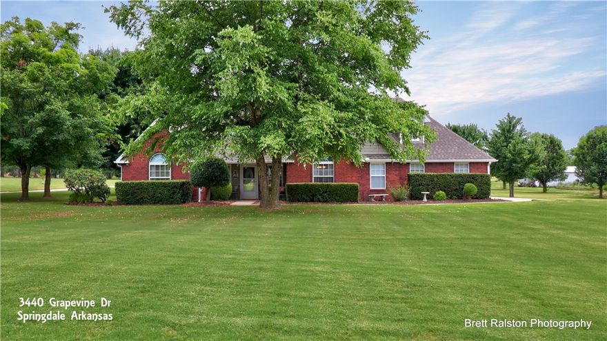 The beautiful home in the country has something for everyone! Beautiful curb appeal, split floor plan with 4th bedroom or bonus upstairs with its own mini split for comfort. 10' ceiling in LR, cathedral ceilings in front bedroom & dining area, 9' ceiling with tray in primary. Cozy sunroom overlooking gorgeous inground heated pool complete with bath house/storage bldg. 30 x 50 shop, 10' sidewalls, 9x9 doors with 220 wiring on each end and outside, air compressor with airlines & drop down pulls in each bay. Additional 32 x 9 enclosed storage off the back and nice concrete separate drive and parking all sitting on 2 beautifully kept acres in rural subdivision just minutes from the I49 Bypass.